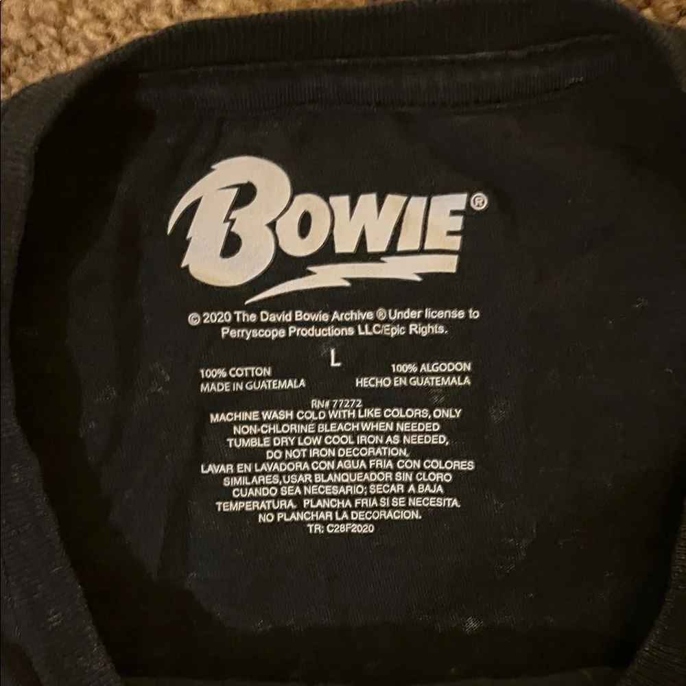 Black Graphic Tee - David Bowie Design - Picture 2 of 2